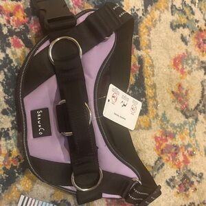 Purple and Black Dog Harness